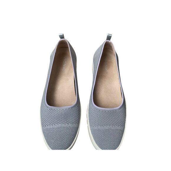 Vionic Womens Uptown Knit Skimmer Flat Light Grey Sz 8.5 Wide - Picture 9 of 11